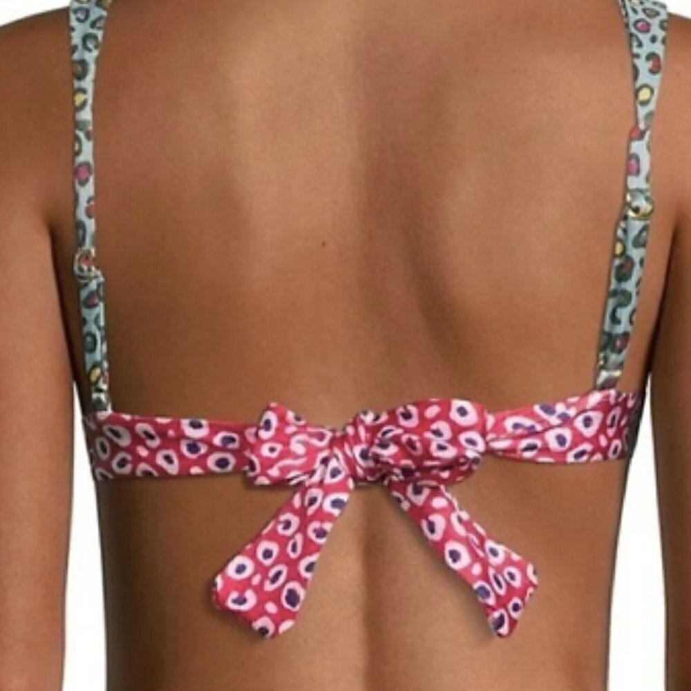 Farm Rio Leopard Patch Bra Top In Multi - Picture 2 of 7